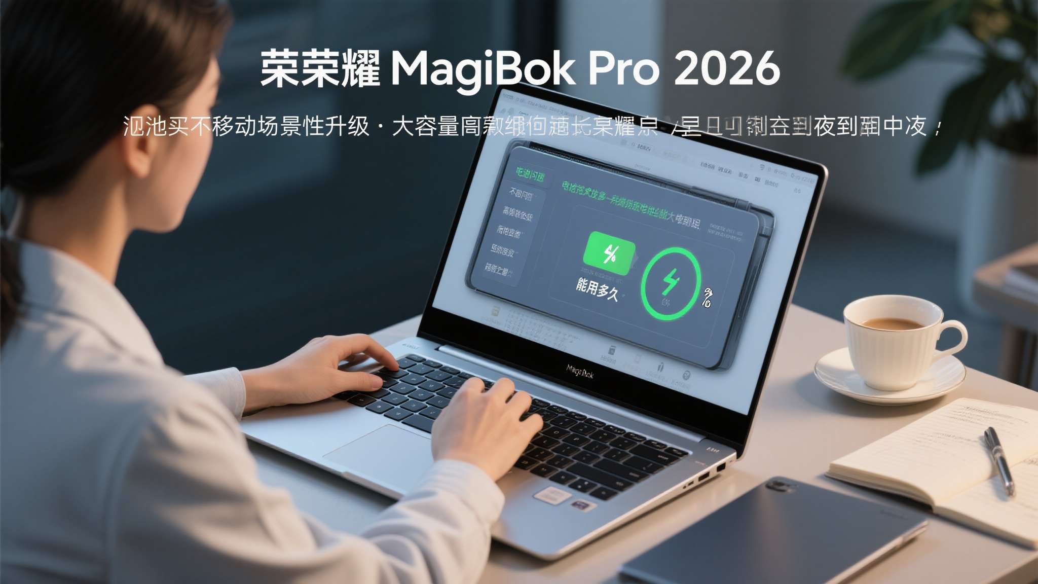 高能一整天灵感不断电 荣耀MagicBook Pro系列2026全渠道开启预约 很多人买笔记本电脑的第一个问题不是性能,而是"能用多久"。这个问题在移动办公场景